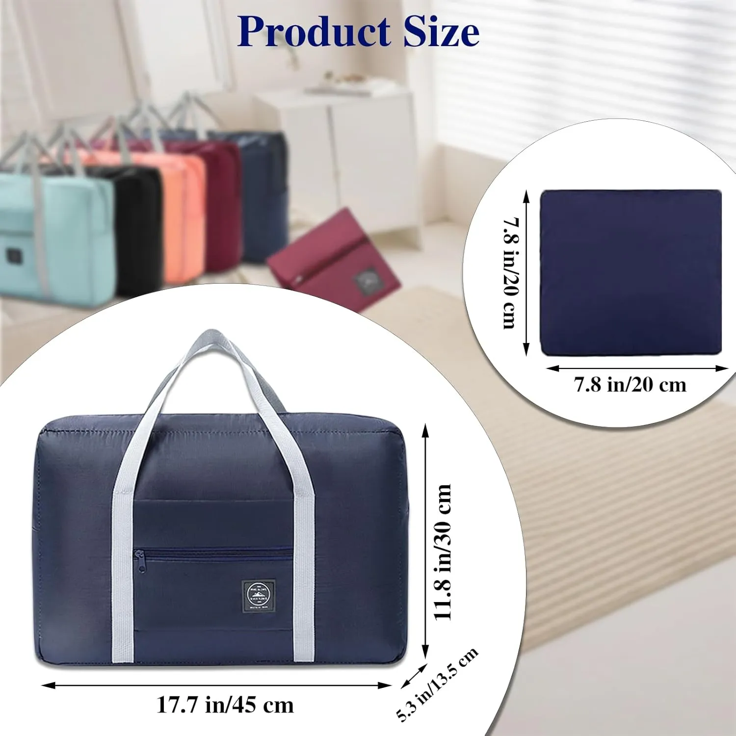 2 Pack Foldable Travel Duffel Bag with Trolley Sleeve, Lightweight Collapsible Luggage Bags for Traveling, Folding Over Night Bag, Carry on Weekender Bags for Women Men Clearance (Wine Red)