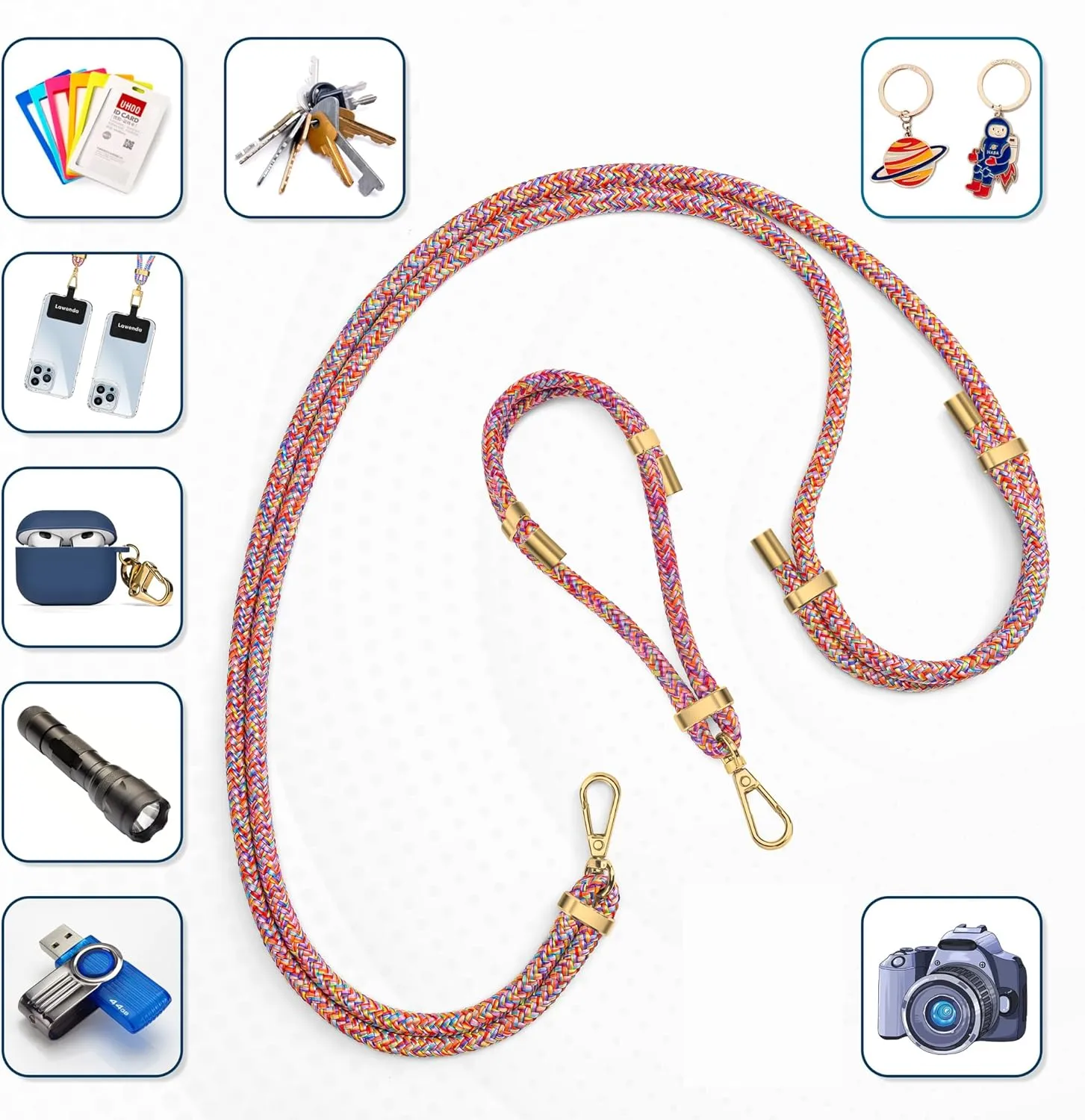 2 Pads Phone Lanyard Adjustable Crossbody Cell Phone Neck Strap Universal Mobile Phone Wrist Lanyard   2pcs Cellphone Patch Tether Tab for Travel Essentials Lemonade Pink