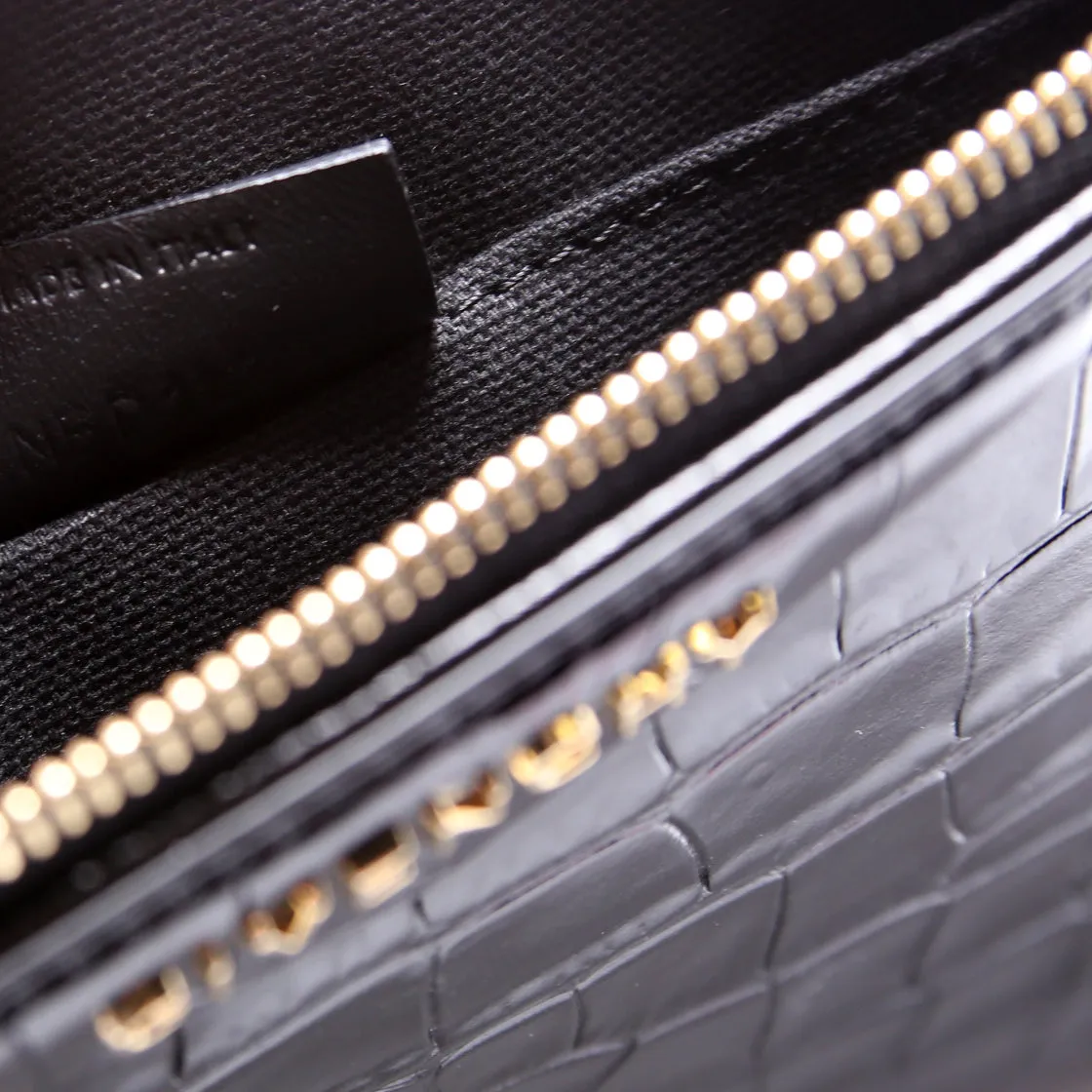 Antigona Large Flat Zip Pouch Black