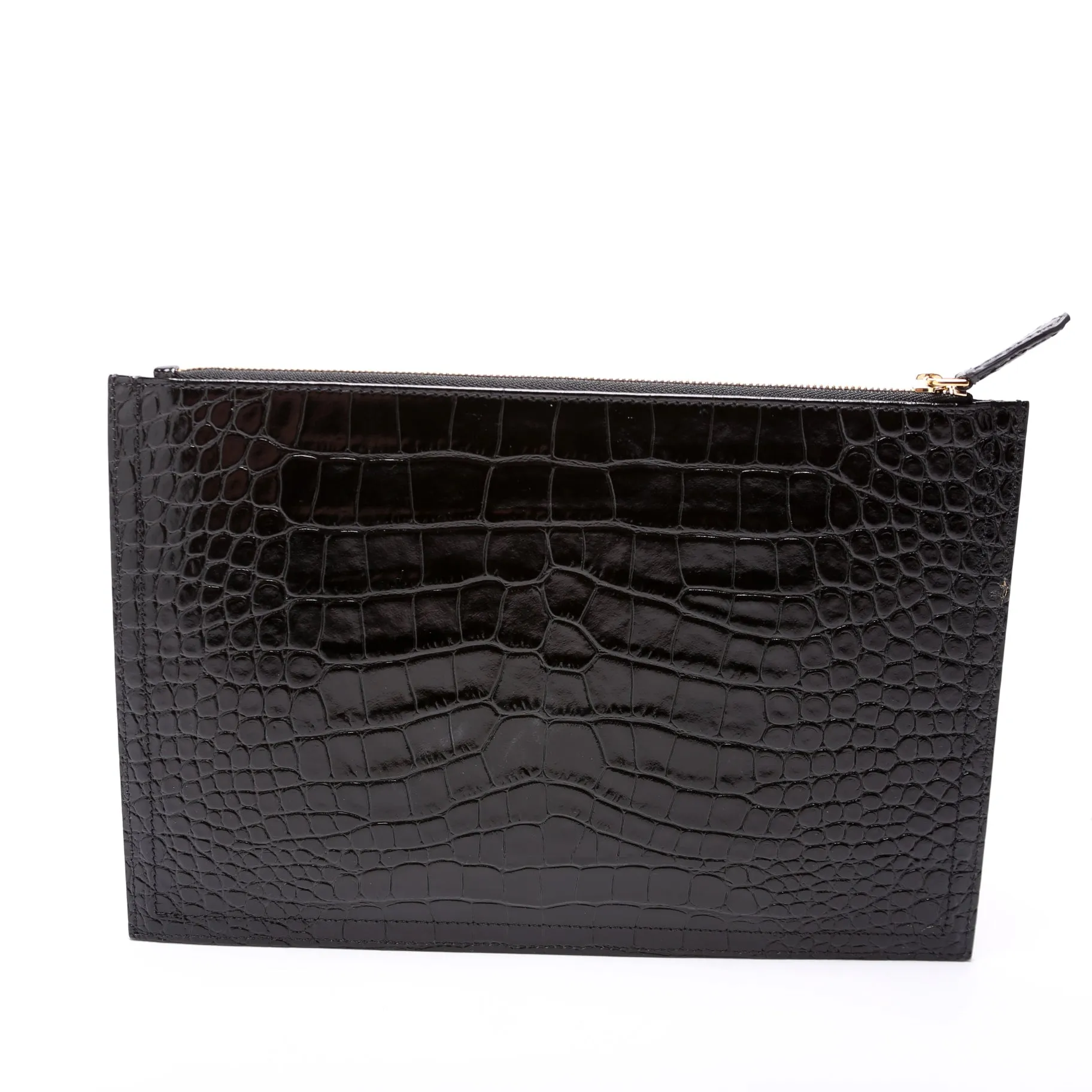 Antigona Large Flat Zip Pouch Black