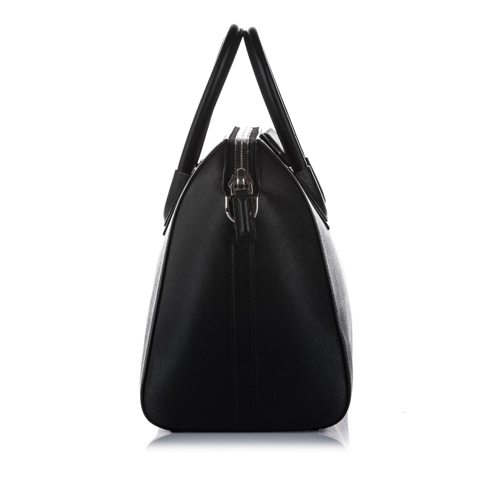 Antigona Medium Leather Satchel Black