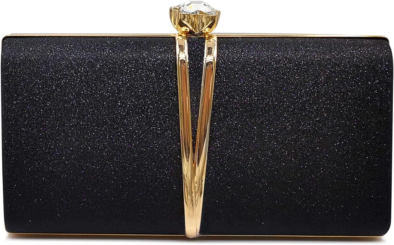 Aovtero Evening Bag Clutch Purses Women Wedding Party Bridal Handbag with Chain