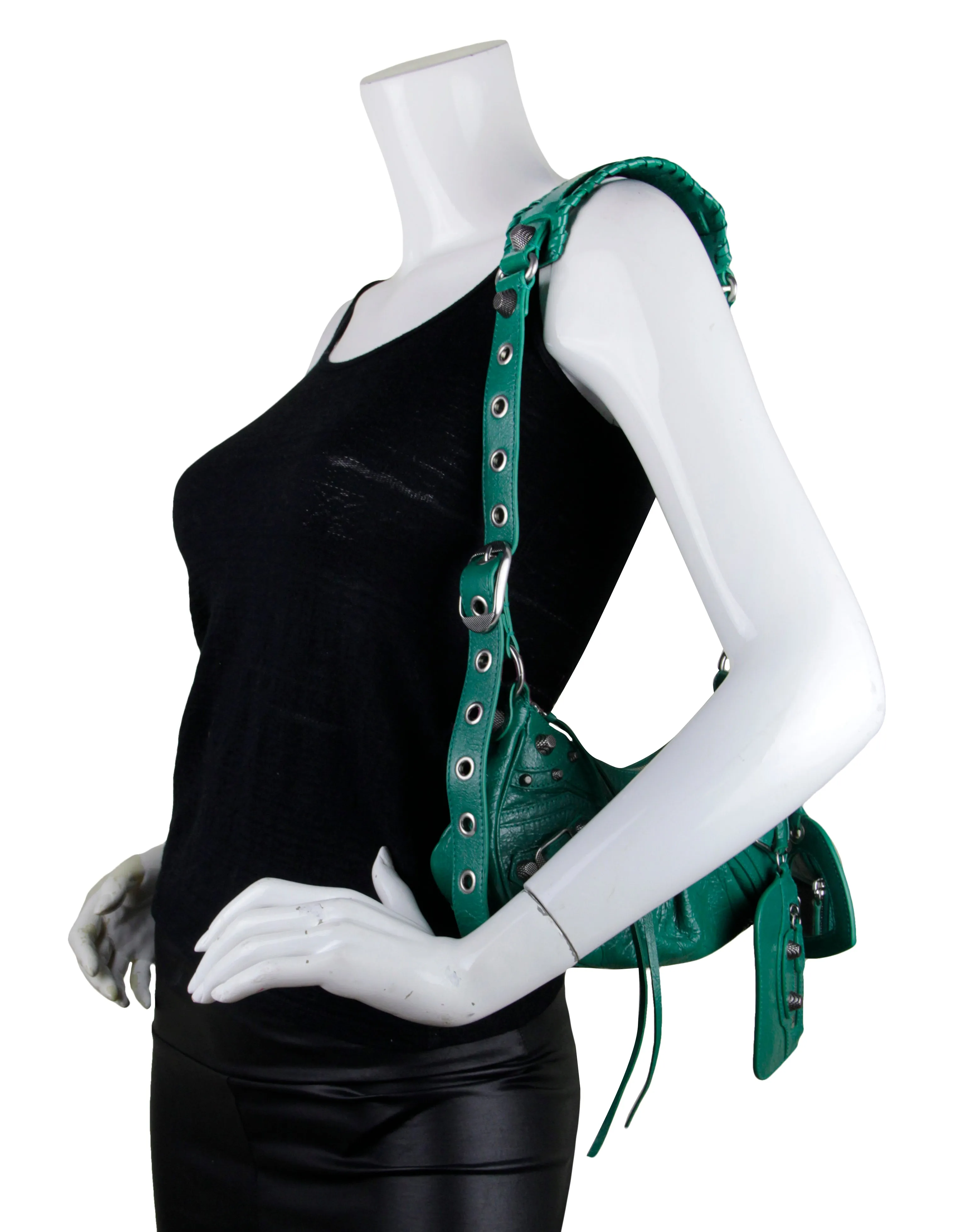 Balenciaga Green Arena Le Cagole XS Shoulder Bag
