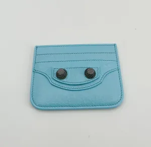 Balenciaga Le Cagole Leather Card Holder - Light Blue