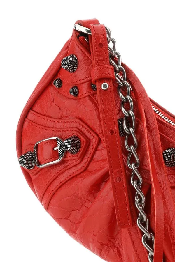 BALENCIAGA | Red leather Le Cagole mini handbag