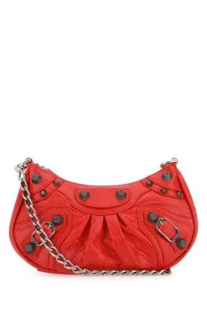 BALENCIAGA | Red leather Le Cagole mini handbag