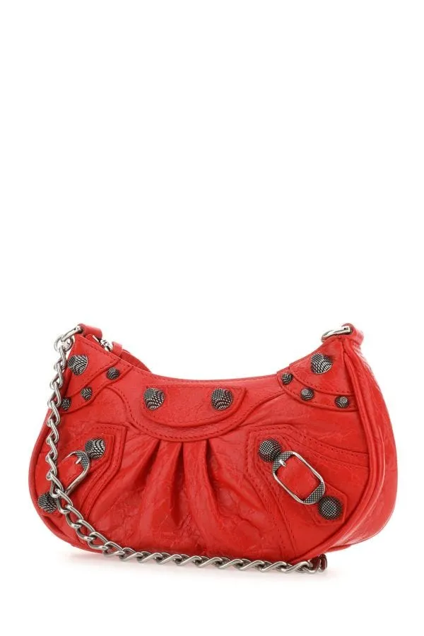 BALENCIAGA | Red leather Le Cagole mini handbag