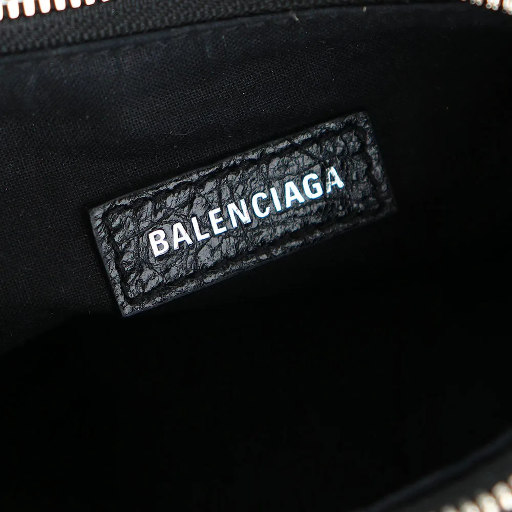 BALENCIAGA - Sac à bandoulière Cagole XS strass en cuir noir