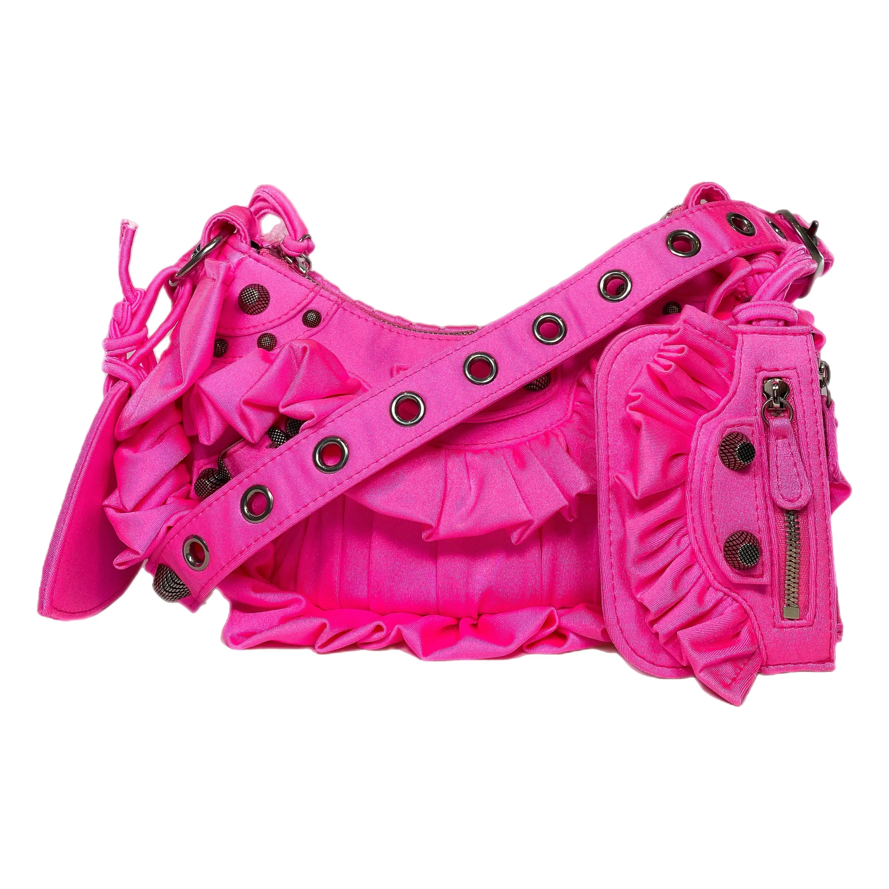 Balenciaga Shocking Pink Ruffled Le Cagole