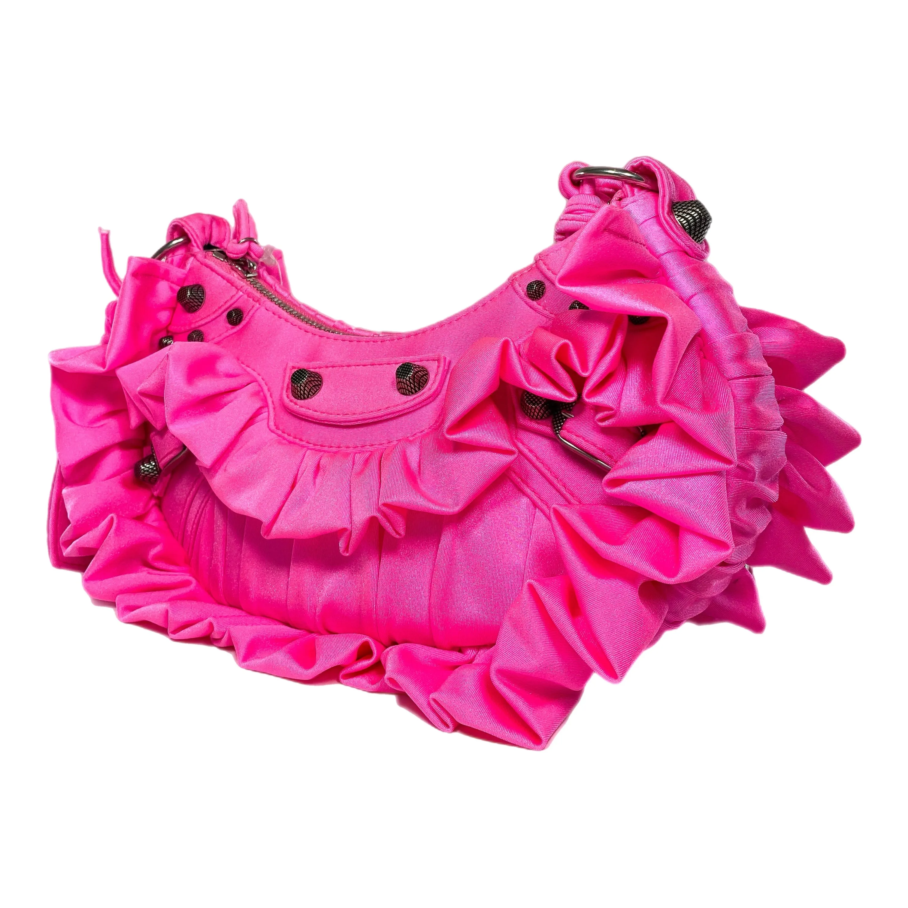 Balenciaga Shocking Pink Ruffled Le Cagole
