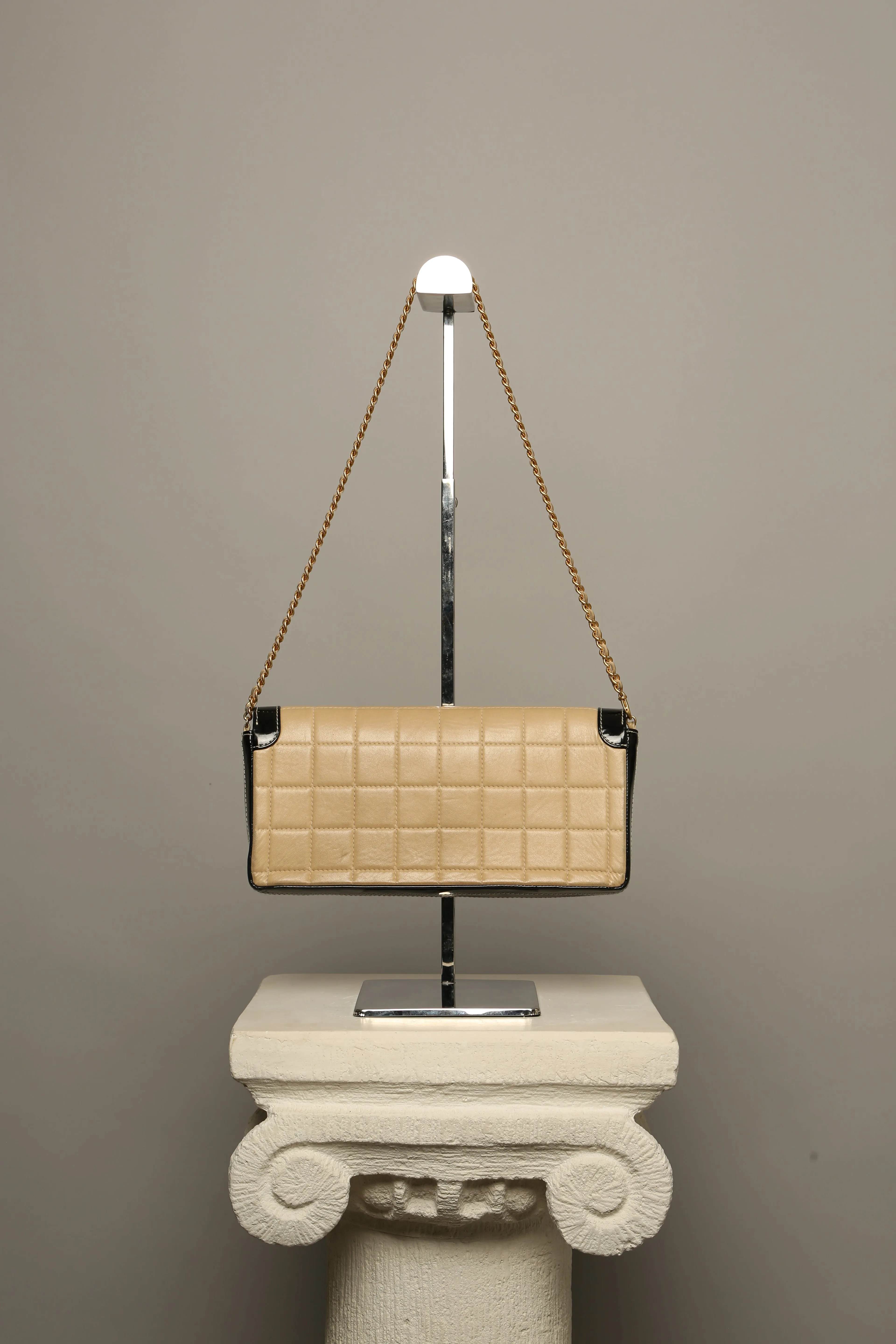 Chanel East West Chocolate Bar Flap Bag