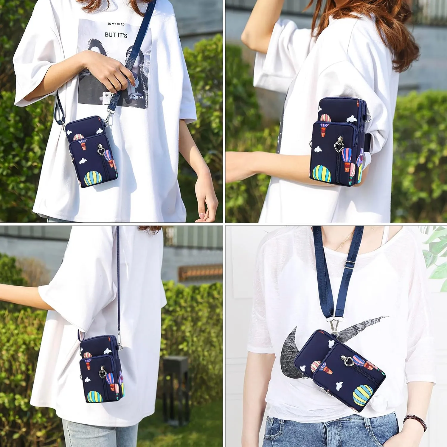 DOB SECHS Small Crossbody Wallet Phone Bag Shoulder Strap Wallet Pouch for Women Mini Crossbody Cell Phone Purse