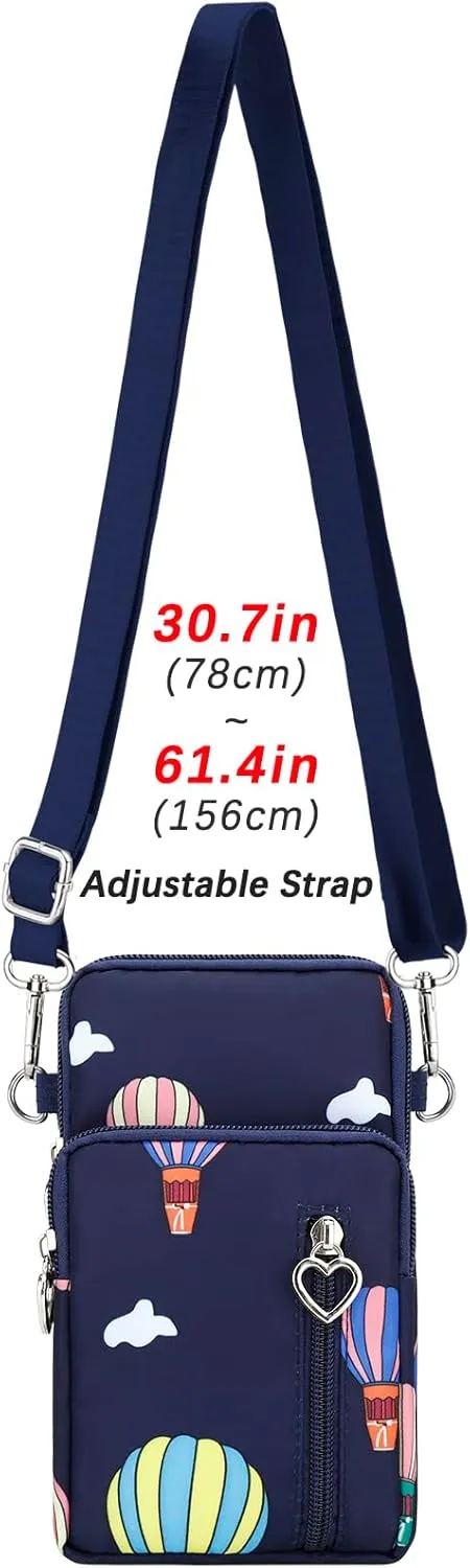 DOB SECHS Small Crossbody Wallet Phone Bag Shoulder Strap Wallet Pouch for Women Mini Crossbody Cell Phone Purse