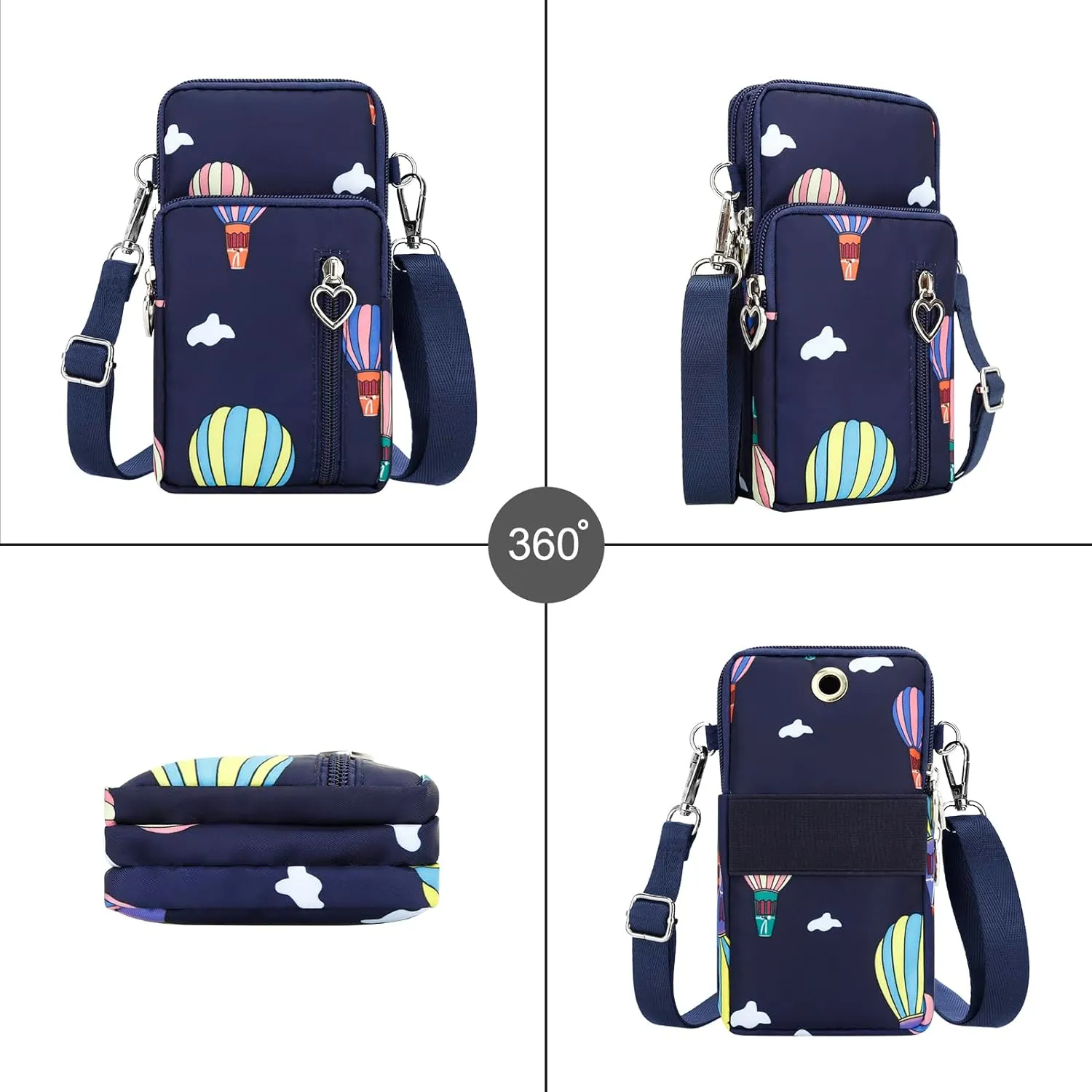 DOB SECHS Small Crossbody Wallet Phone Bag Shoulder Strap Wallet Pouch for Women Mini Crossbody Cell Phone Purse