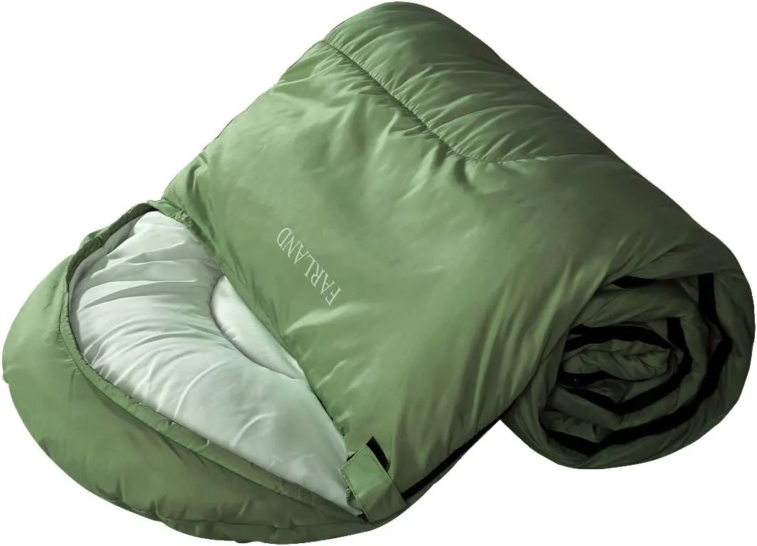 FARLAND Sleeping Bags 30 for Adults Teens Kids with Compression Sack Portable and Lightweight for 3-4 Season Camping, Hiking,Waterproof, Backpacking and Outdoors