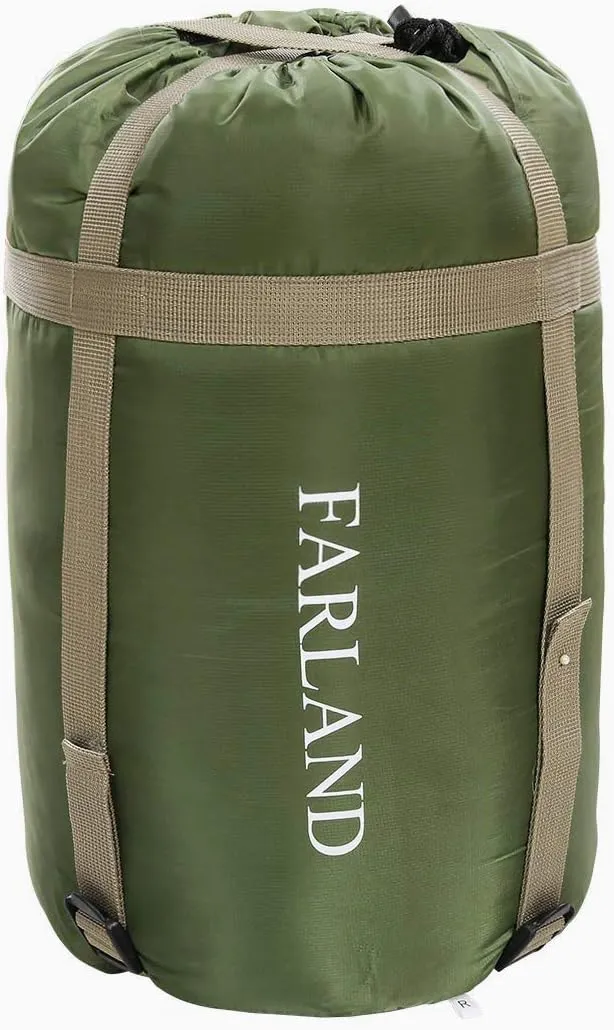 FARLAND Sleeping Bags 30 for Adults Teens Kids with Compression Sack Portable and Lightweight for 3-4 Season Camping, Hiking,Waterproof, Backpacking and Outdoors