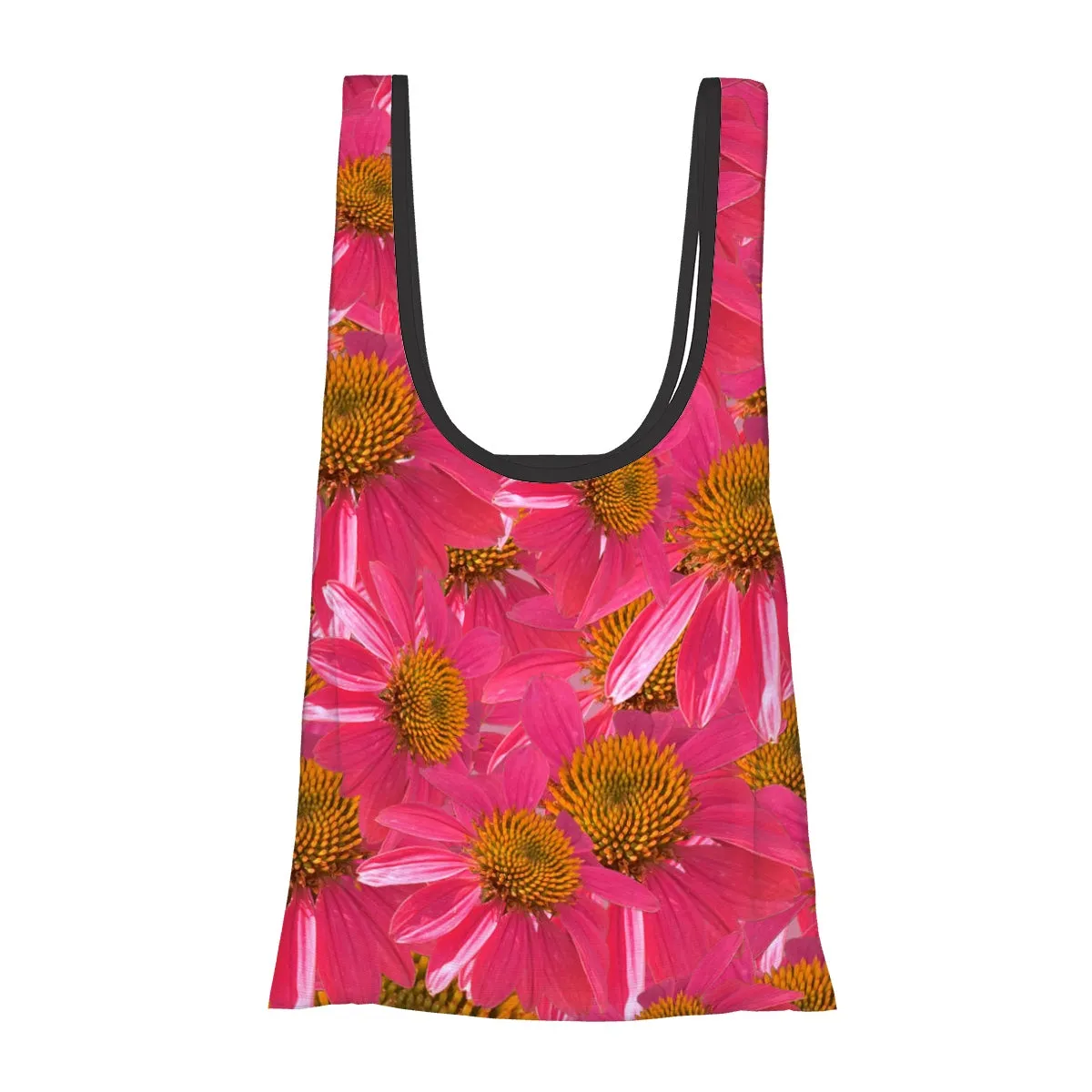 Folding Shopping Bag (Polyester with storage pouch) Echinacea 1