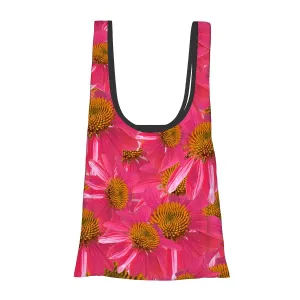 Folding Shopping Bag (Polyester with storage pouch) Echinacea 1