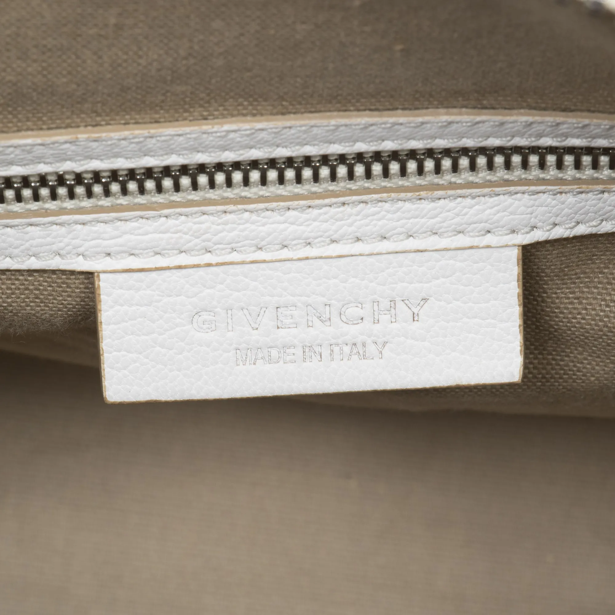 Givenchy Antigona Sugar Goatskin Leather Satchel Bag | White & SIlver Hardware | Small