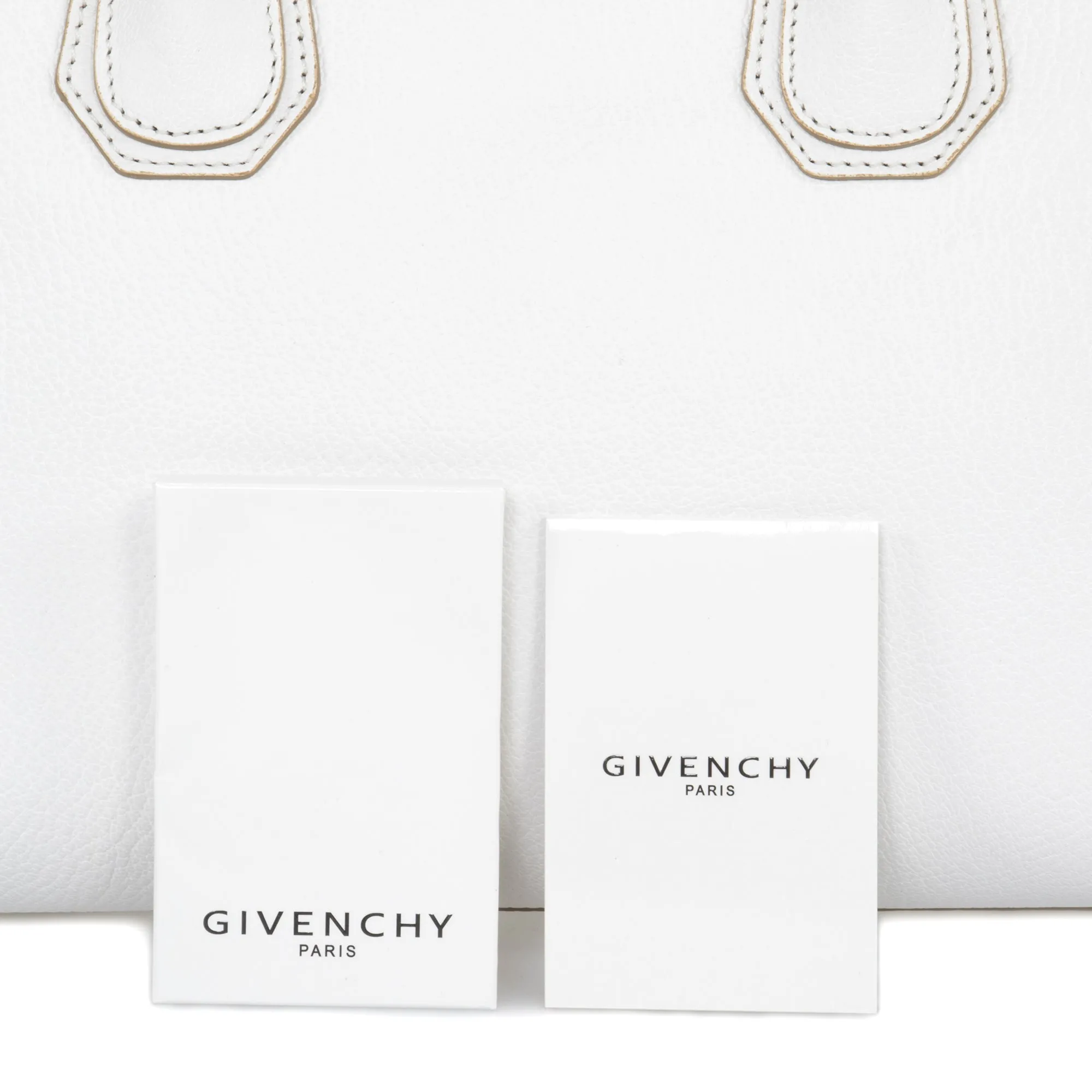 Givenchy Antigona Sugar Goatskin Leather Satchel Bag | White & SIlver Hardware | Small