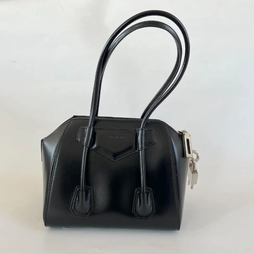 Givenchy Black Mini Antigona Lock Handbag