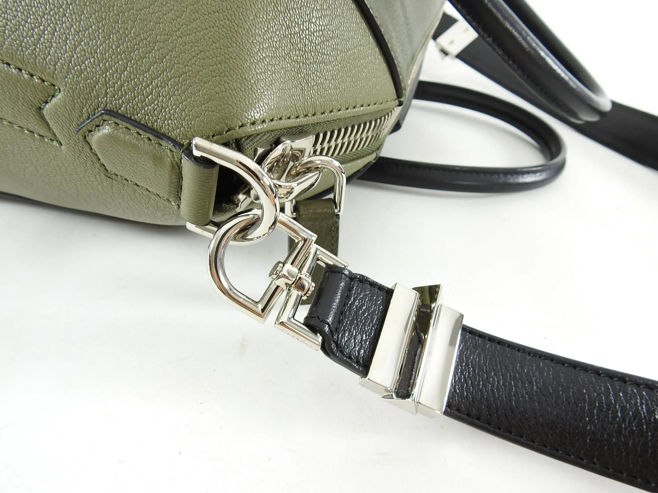 Givenchy Tricolor Olive Green Antigona Medium Bag