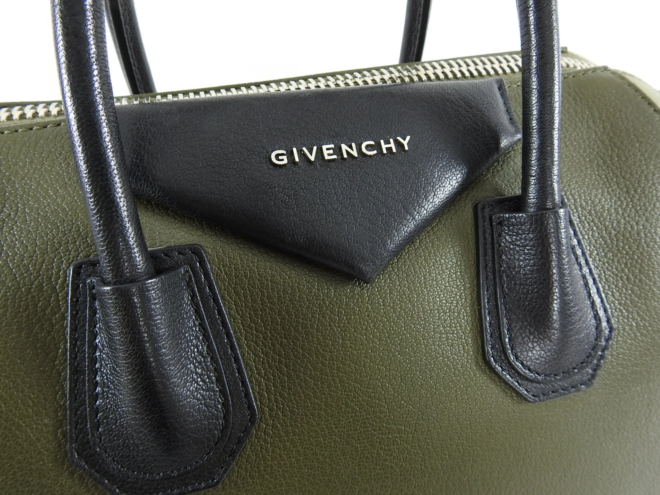 Givenchy Tricolor Olive Green Antigona Medium Bag