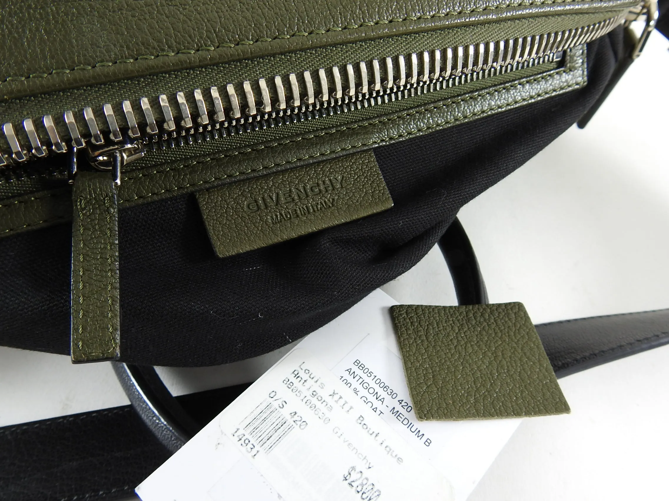 Givenchy Tricolor Olive Green Antigona Medium Bag