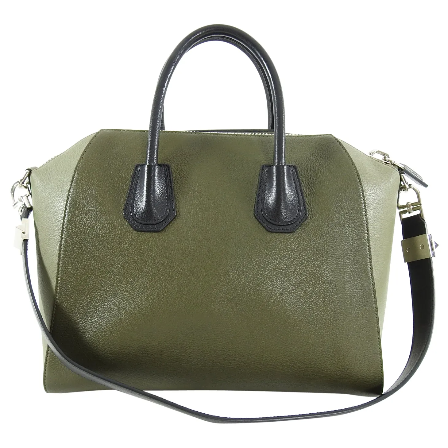 Givenchy Tricolor Olive Green Antigona Medium Bag