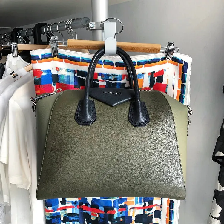 Givenchy Tricolor Olive Green Antigona Medium Bag