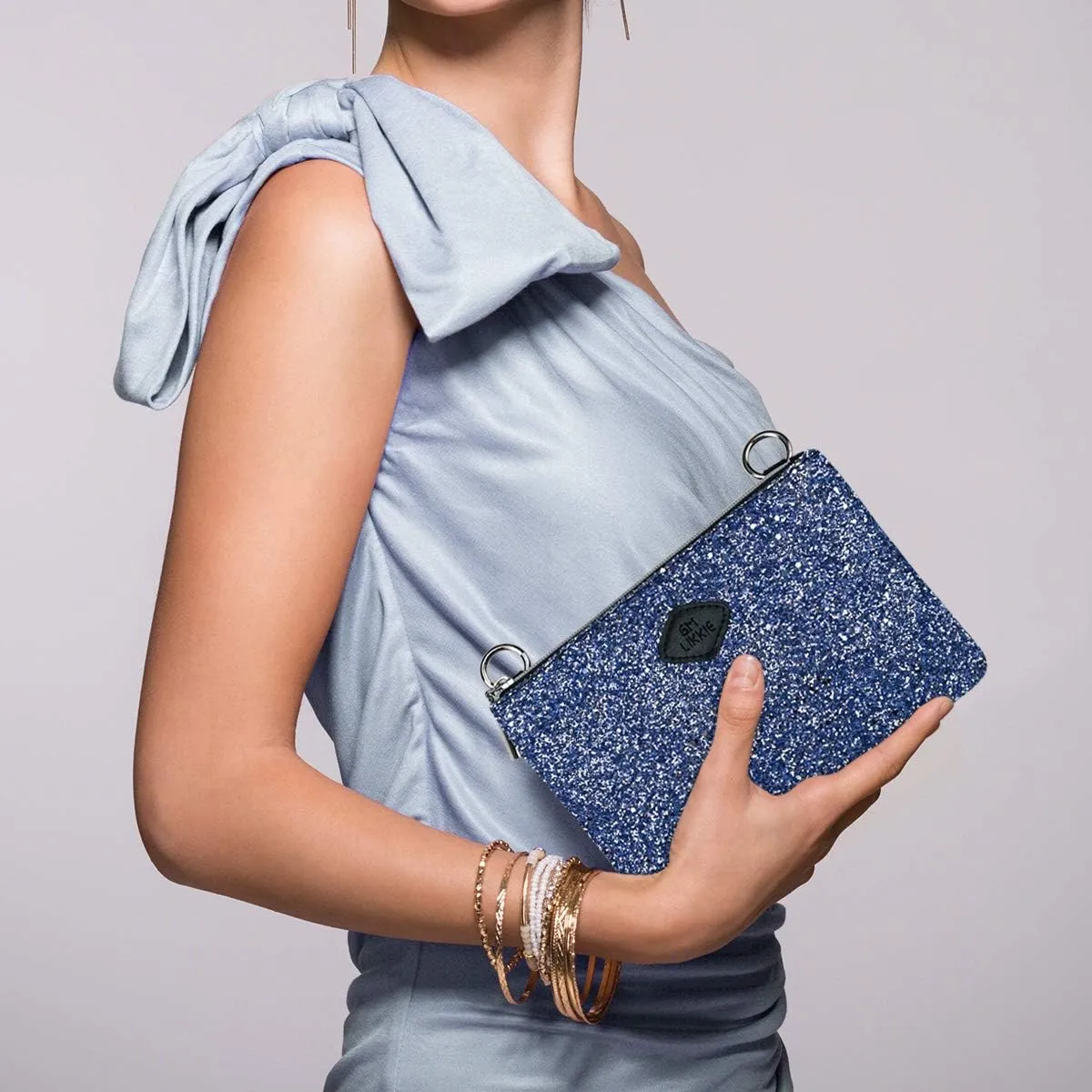 GM LIKKIE Crossbody Clutch Purse for Women, Glitter Evening Bag, Sequin Wedding Handbag for Party