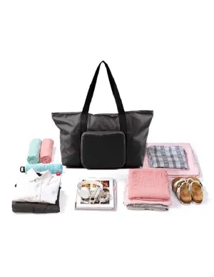 Karla Hanson Pack n Fold Foldable Travel Tote Bag Black