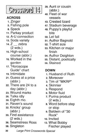 Large Print Crosswords Special Puzzle Book Paperback  August 10, 2023