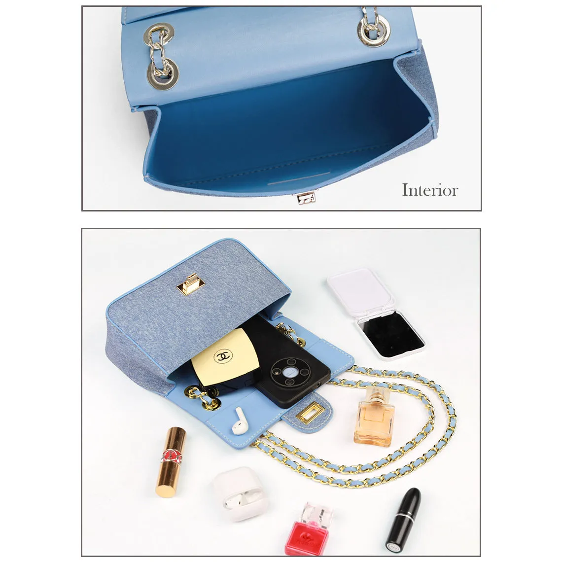 Leather Denim Small Chain Bag DIY Kits