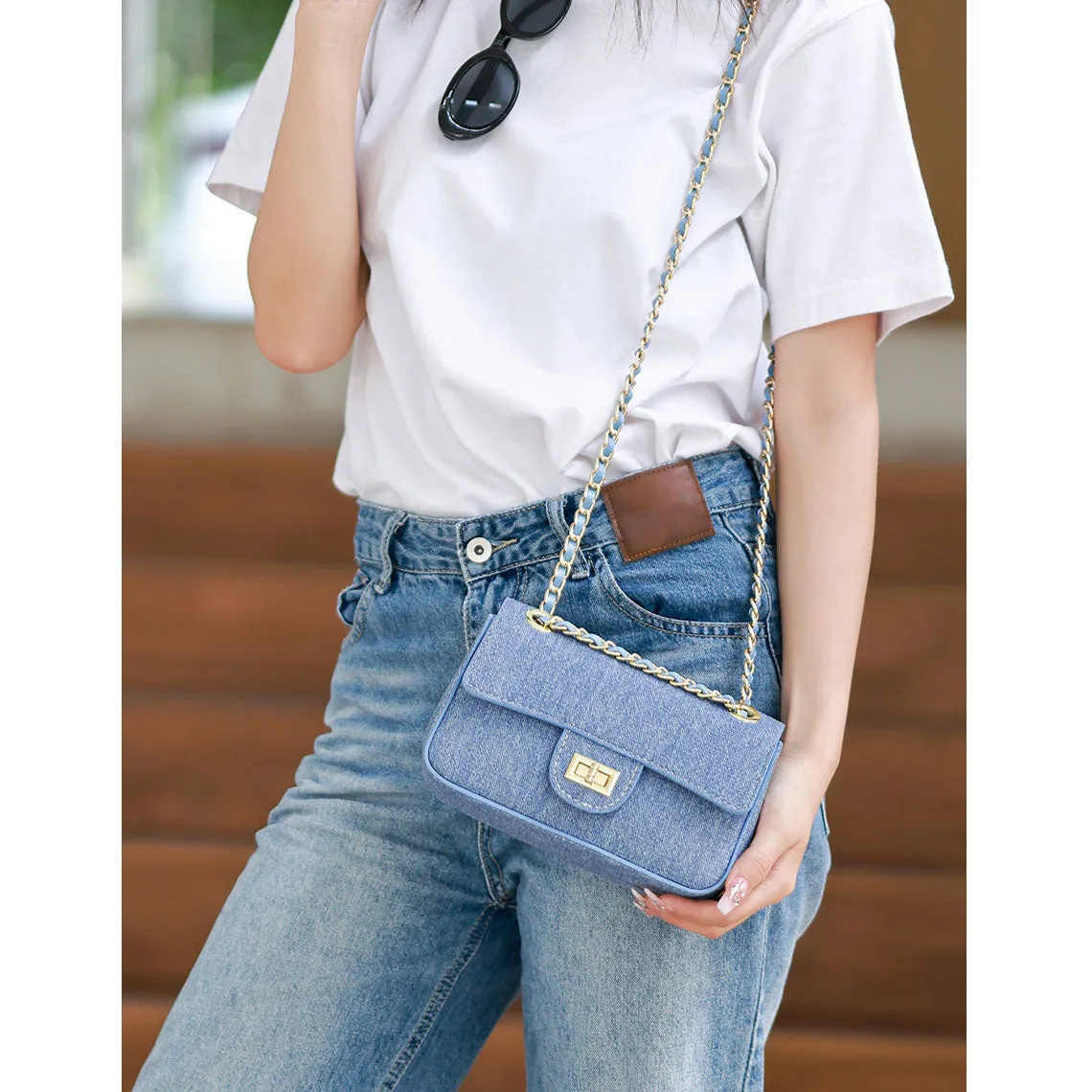 Leather Denim Small Chain Bag DIY Kits