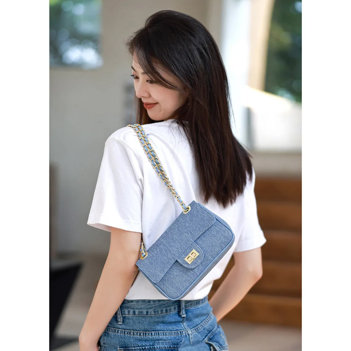Leather Denim Small Chain Bag DIY Kits