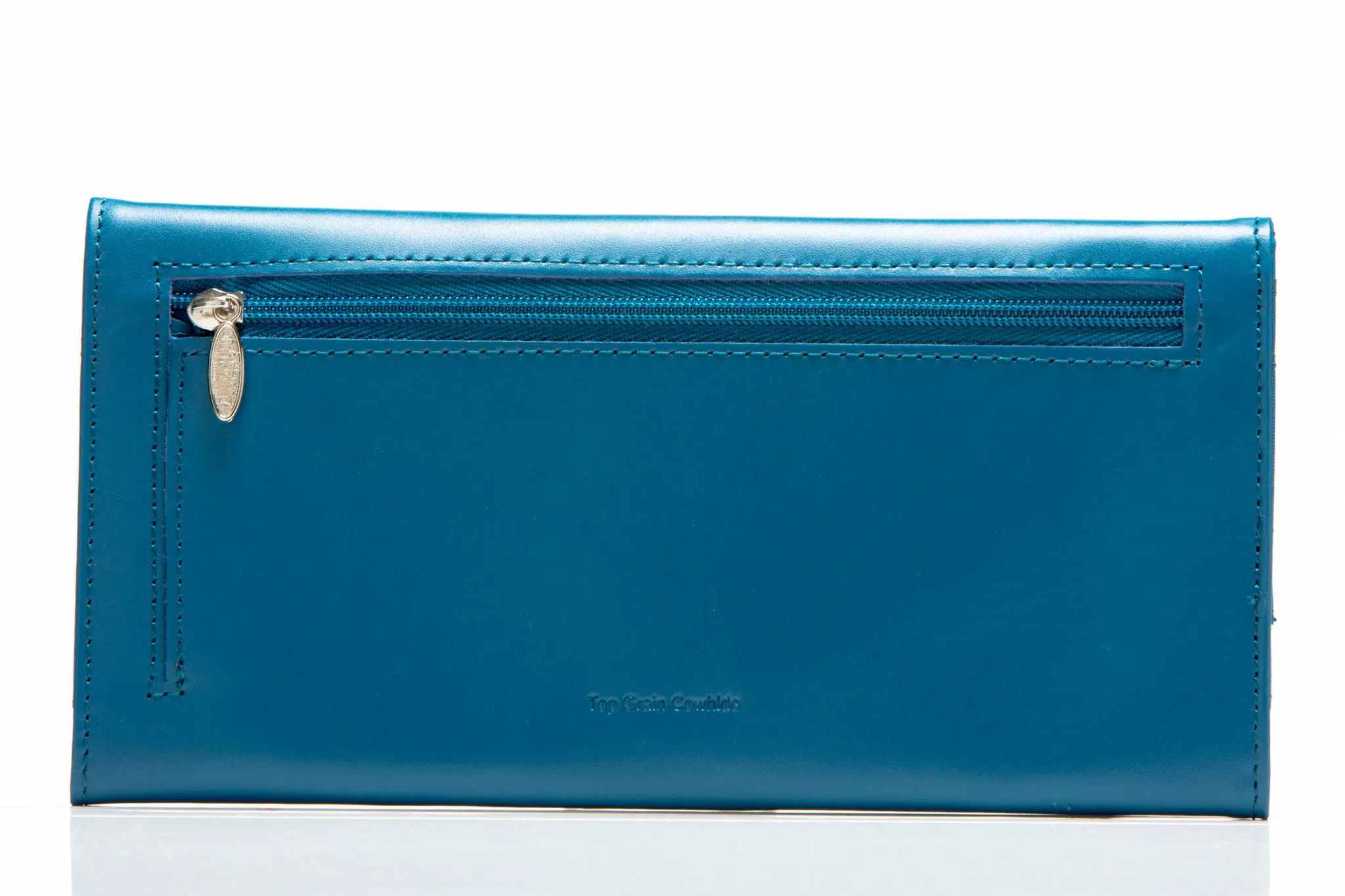 Leather Slimvelope Ocean Blue