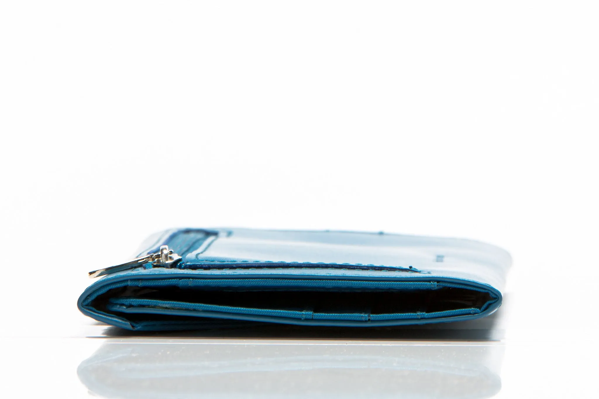 Leather Slimvelope Ocean Blue