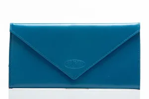 Leather Slimvelope Ocean Blue