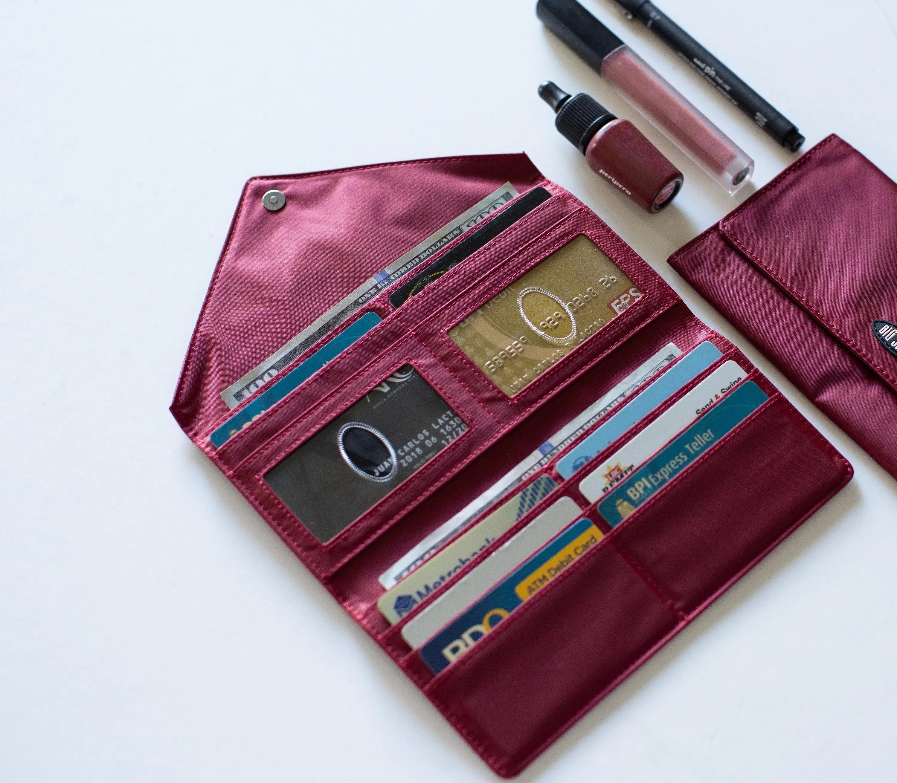 Leather Slimvelope Red