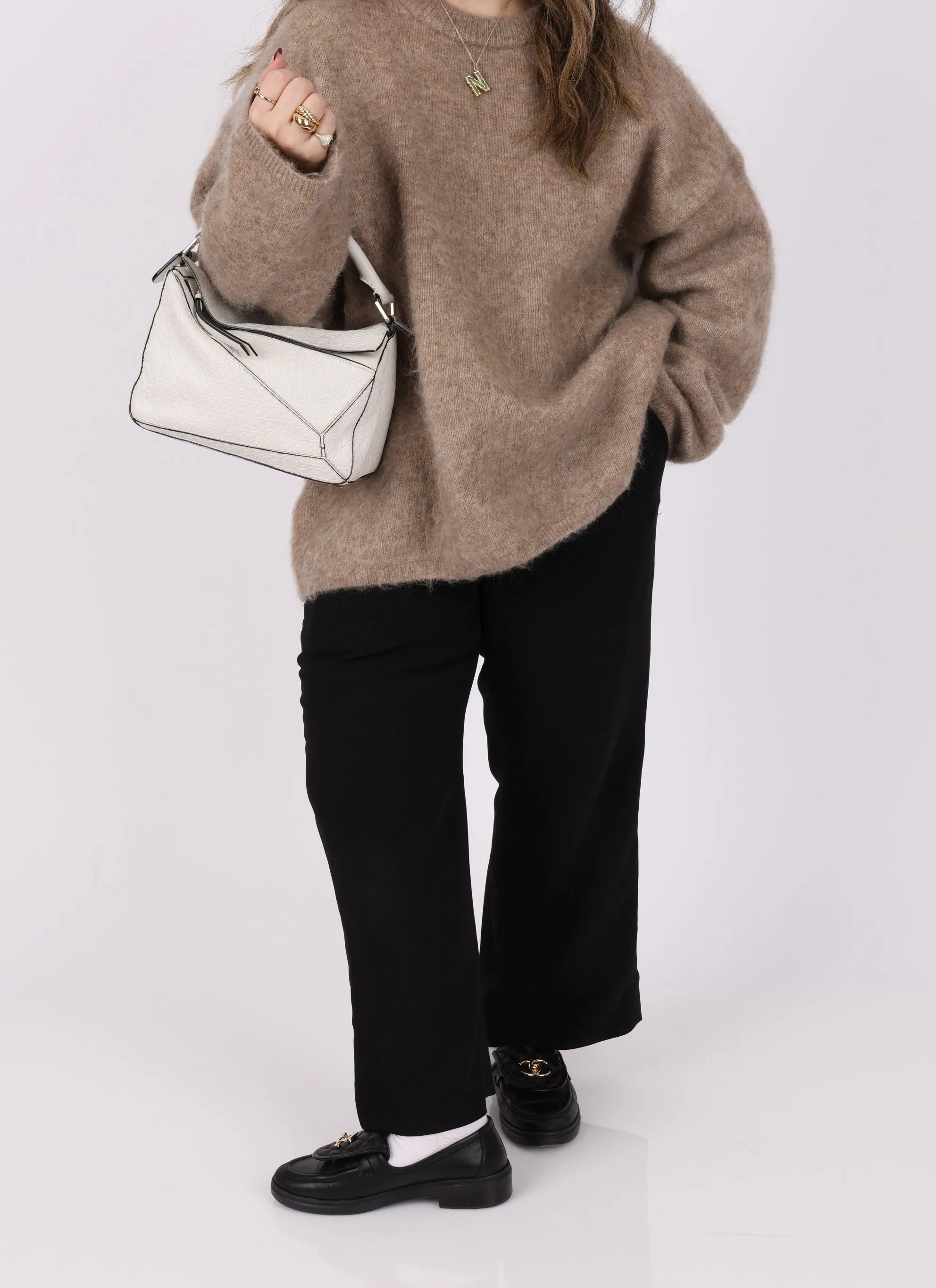 Loewe Anagram Embossed Calfskin Small Puzzle Bag