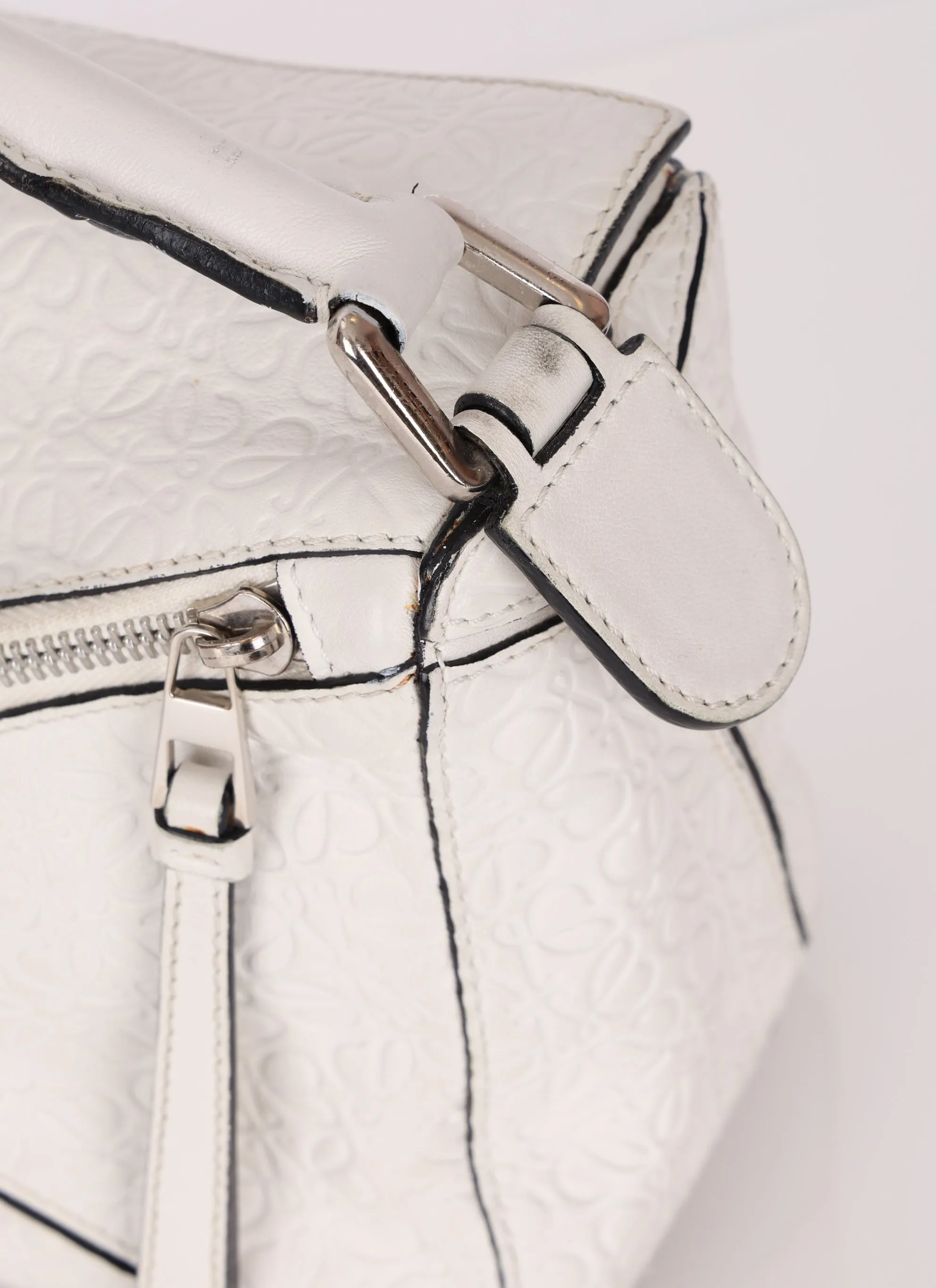 Loewe Anagram Embossed Calfskin Small Puzzle Bag
