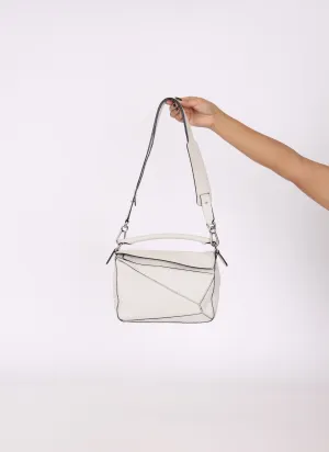 Loewe Anagram Embossed Calfskin Small Puzzle Bag