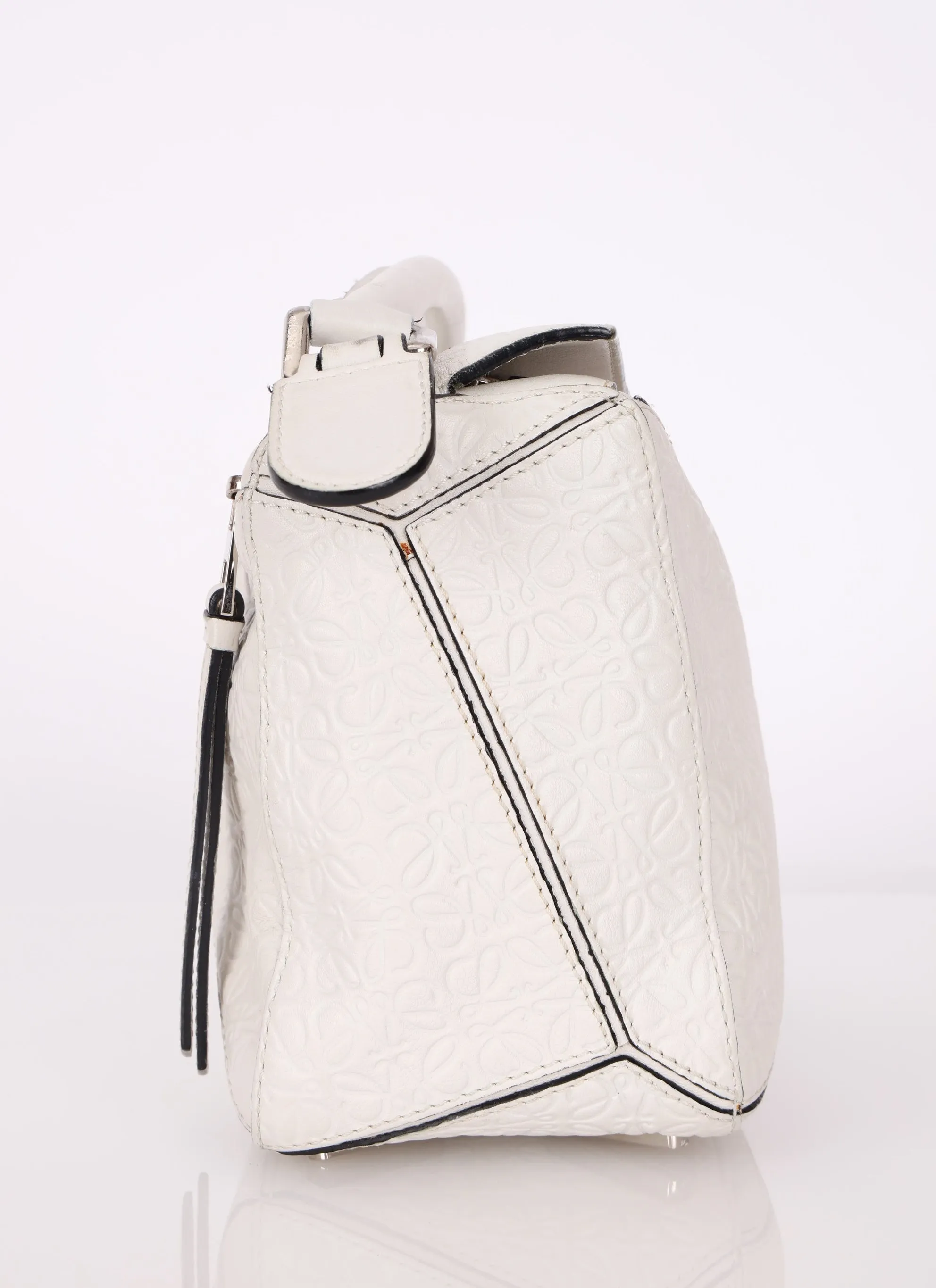 Loewe Anagram Embossed Calfskin Small Puzzle Bag