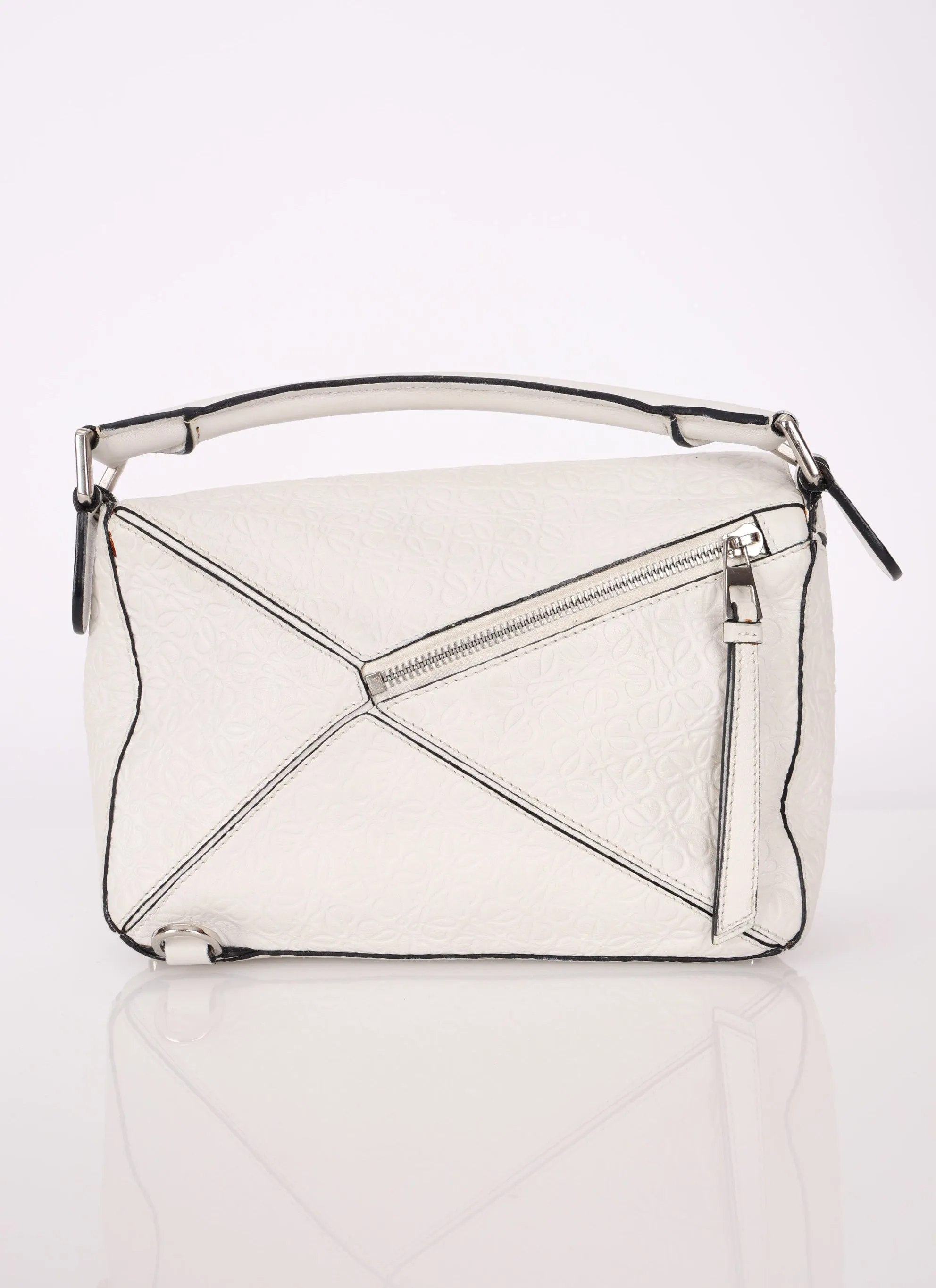 Loewe Anagram Embossed Calfskin Small Puzzle Bag