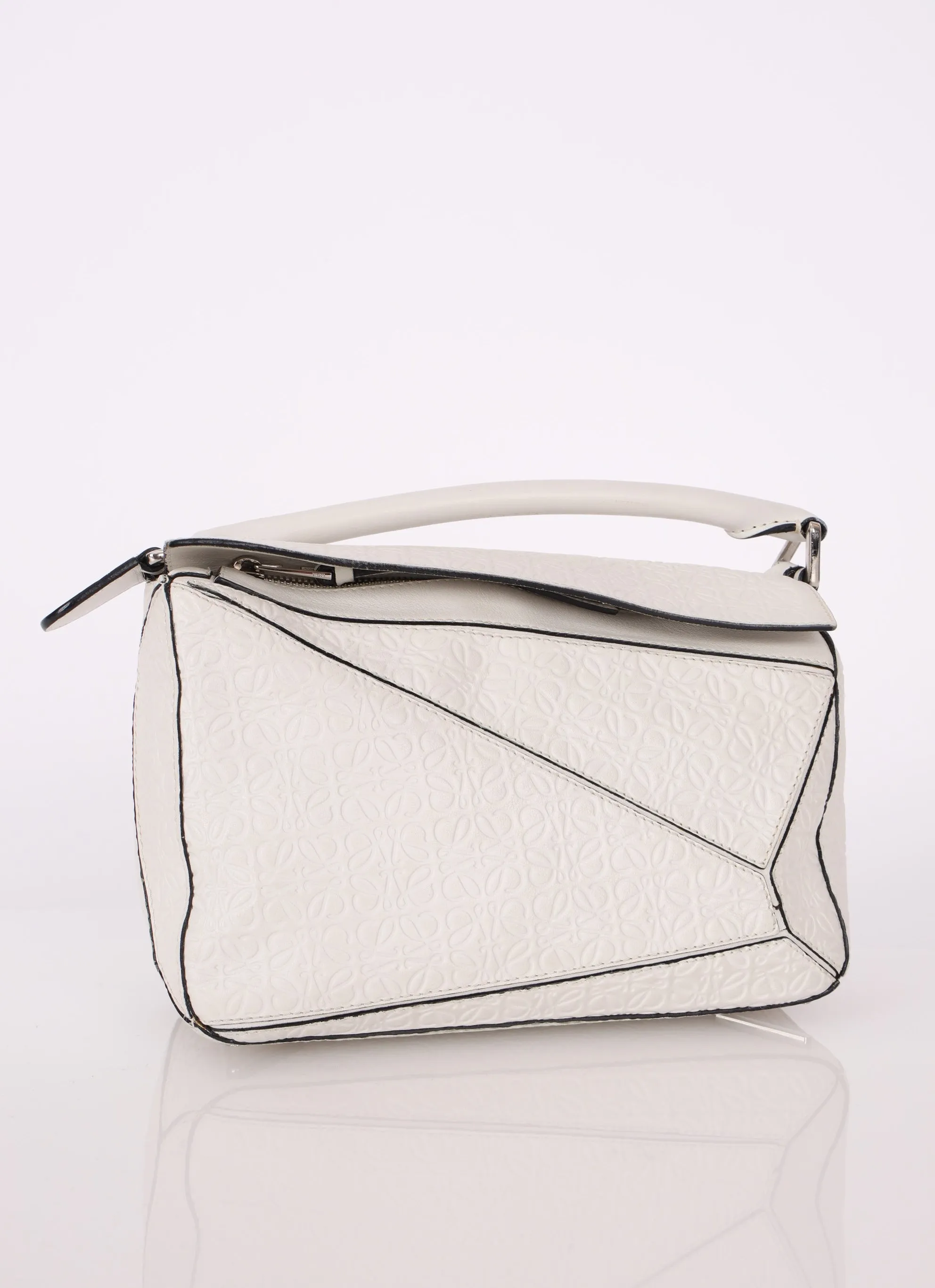 Loewe Anagram Embossed Calfskin Small Puzzle Bag