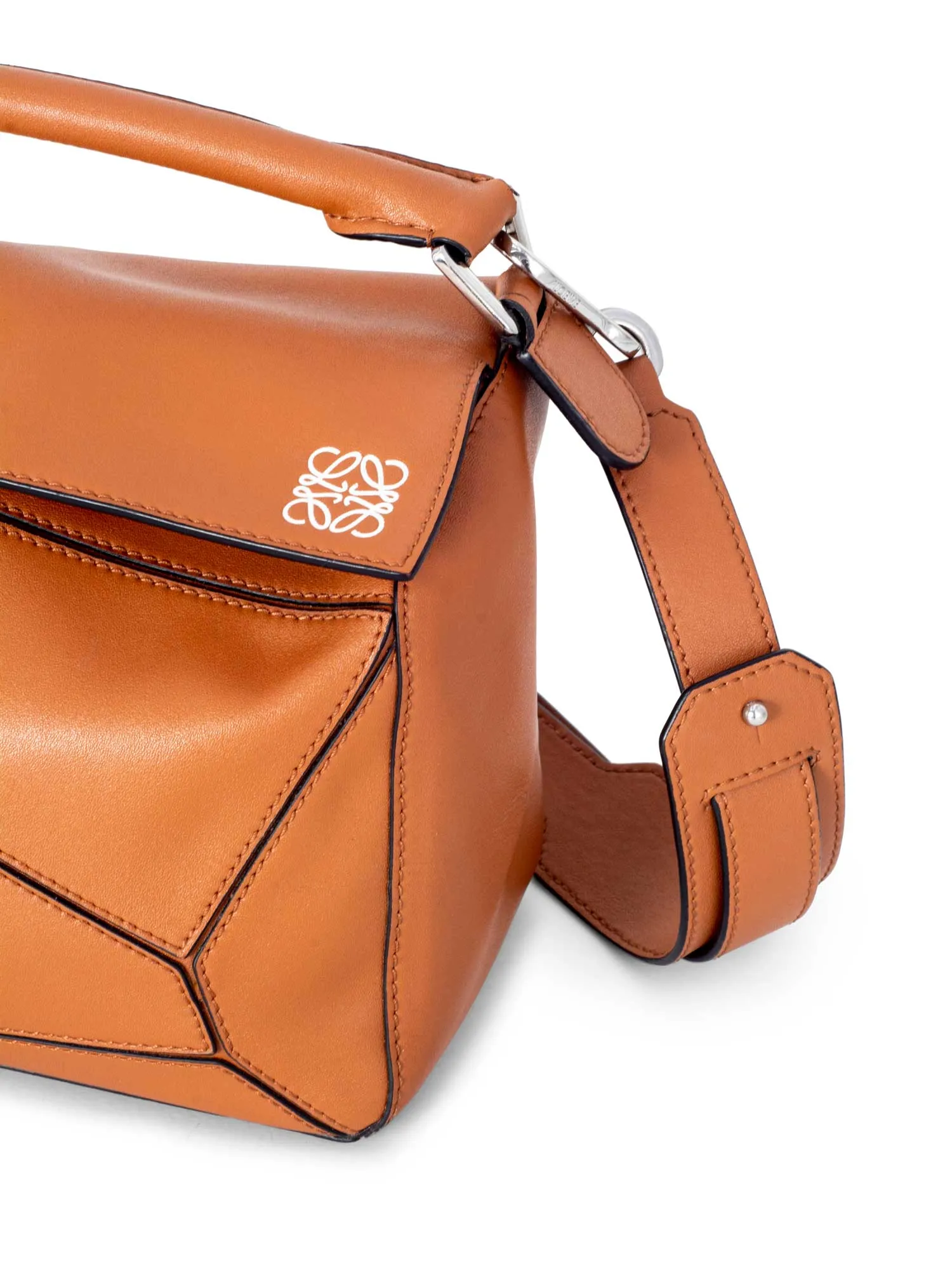 Loewe Leather Puzzle Top Handle Bag Brown