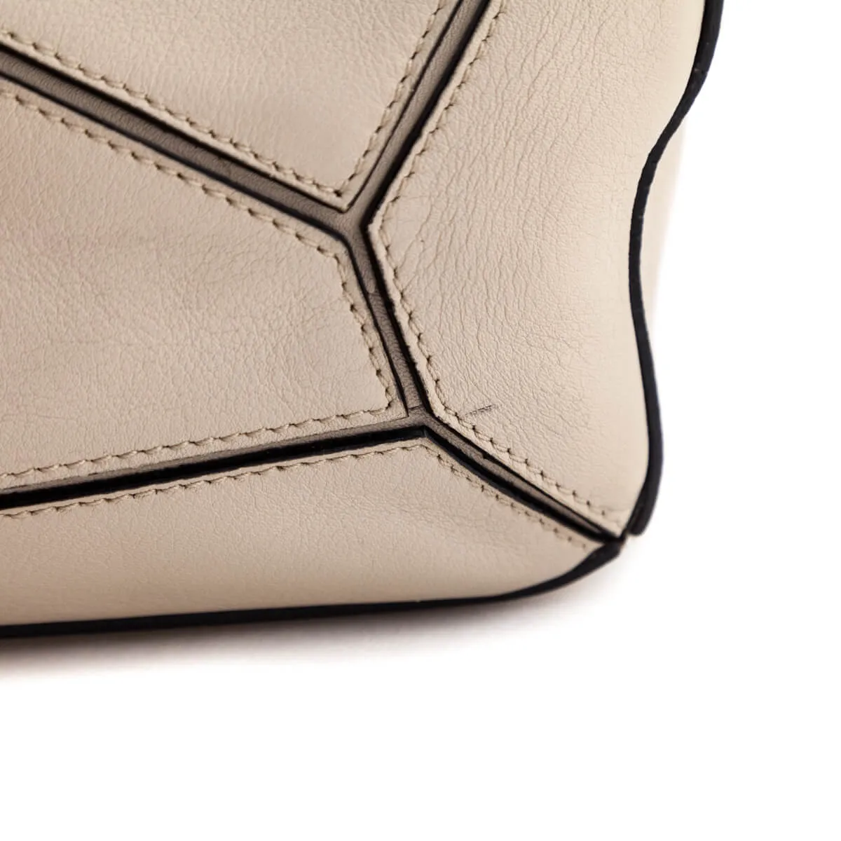 Loewe Light Beige Calfskin Medium Puzzle Bag