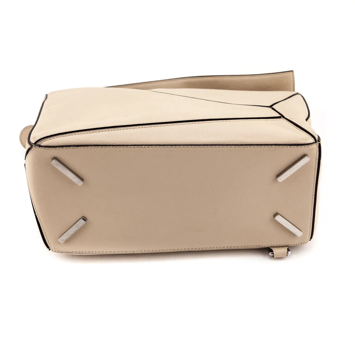 Loewe Light Beige Calfskin Medium Puzzle Bag