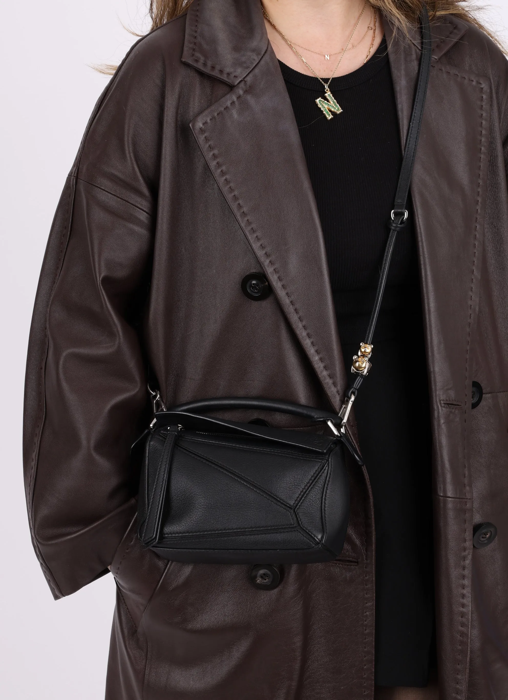 Loewe Mini Puzzle Bag w/ Loewe Panda Charms